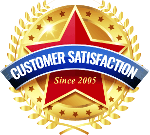customer satisfaction since 2005 logo