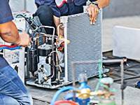 HVAC maintenance by technicians